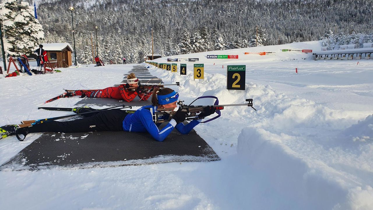 To elevar i liggande skyting på Ullsheim. Foto: Stryn vgs